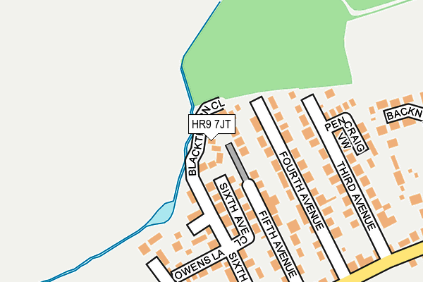 HR9 7JT map - OS OpenMap – Local (Ordnance Survey)