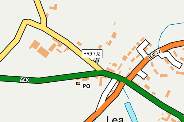 HR9 7JZ map - OS OpenMap – Local (Ordnance Survey)