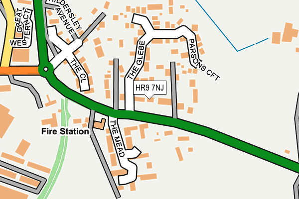 HR9 7NJ map - OS OpenMap – Local (Ordnance Survey)