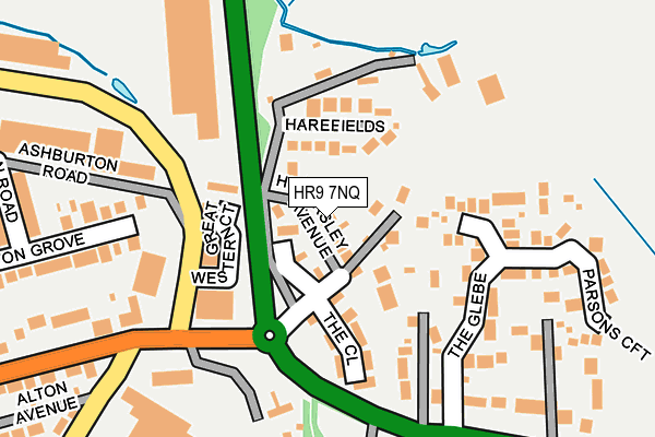 HR9 7NQ map - OS OpenMap – Local (Ordnance Survey)