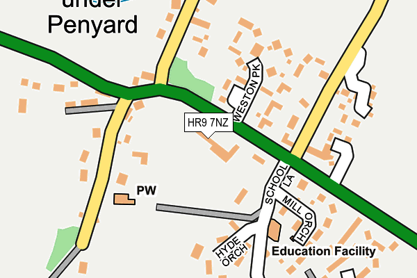 HR9 7NZ map - OS OpenMap – Local (Ordnance Survey)