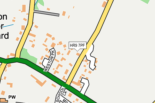 HR9 7PF map - OS OpenMap – Local (Ordnance Survey)