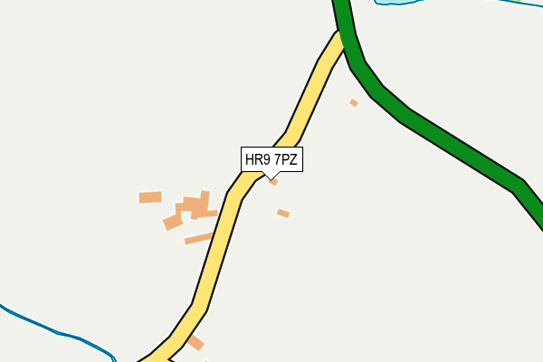 HR9 7PZ map - OS OpenMap – Local (Ordnance Survey)
