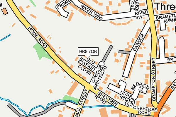 HR9 7QB map - OS OpenMap – Local (Ordnance Survey)