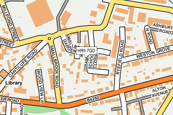 HR9 7QD map - OS OpenMap – Local (Ordnance Survey)