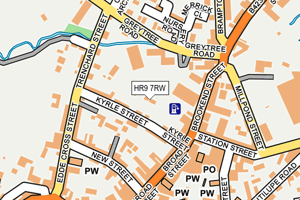 HR9 7RW map - OS OpenMap – Local (Ordnance Survey)