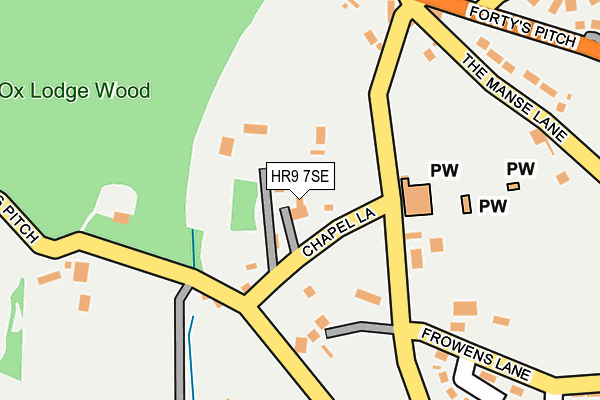 HR9 7SE map - OS OpenMap – Local (Ordnance Survey)