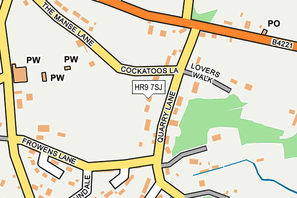 HR9 7SJ map - OS OpenMap – Local (Ordnance Survey)