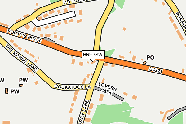 HR9 7SW map - OS OpenMap – Local (Ordnance Survey)