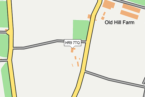 HR9 7TQ map - OS OpenMap – Local (Ordnance Survey)