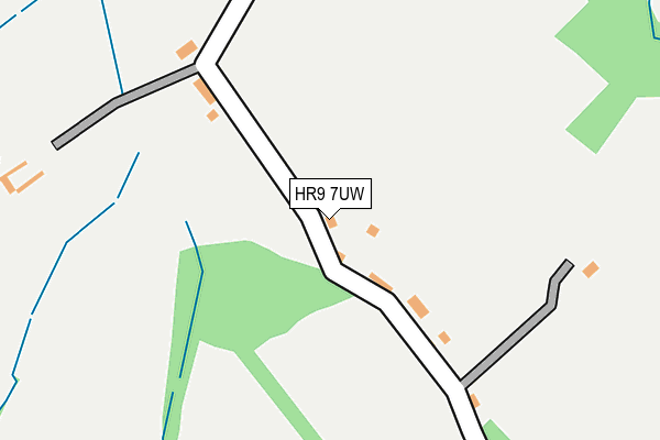 HR9 7UW map - OS OpenMap – Local (Ordnance Survey)