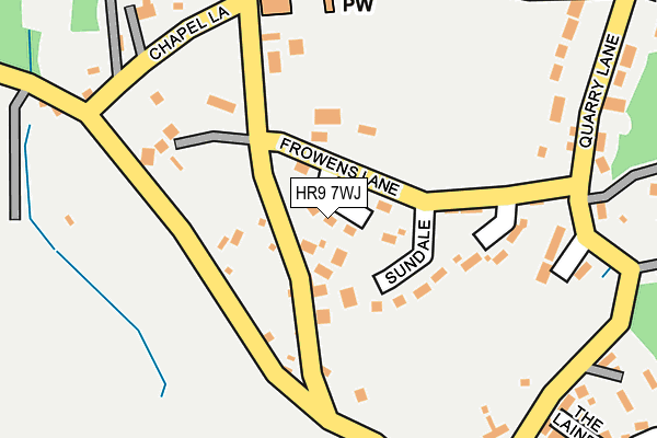HR9 7WJ map - OS OpenMap – Local (Ordnance Survey)