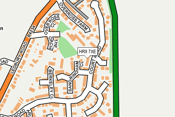 HR9 7XE map - OS OpenMap – Local (Ordnance Survey)