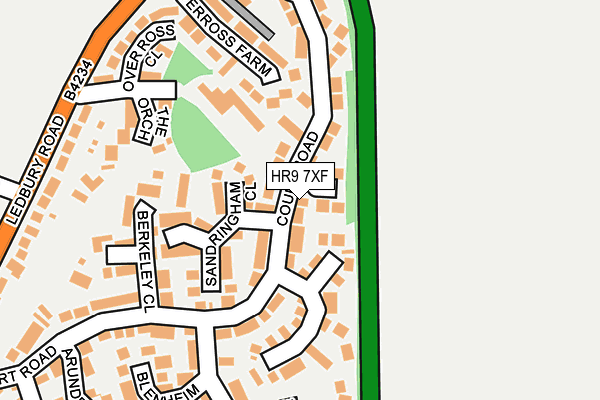 HR9 7XF map - OS OpenMap – Local (Ordnance Survey)