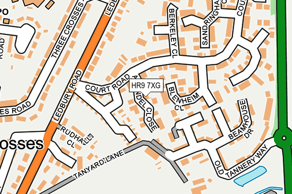 HR9 7XG map - OS OpenMap – Local (Ordnance Survey)