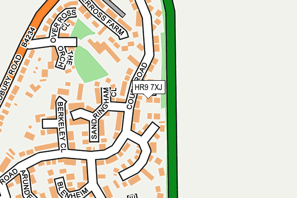 HR9 7XJ map - OS OpenMap – Local (Ordnance Survey)