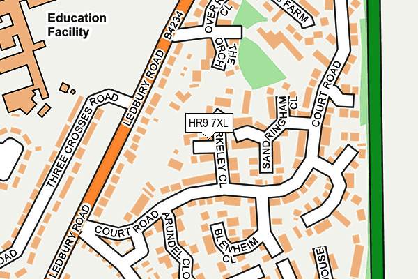 HR9 7XL map - OS OpenMap – Local (Ordnance Survey)