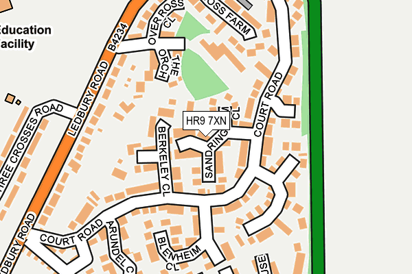 HR9 7XN map - OS OpenMap – Local (Ordnance Survey)