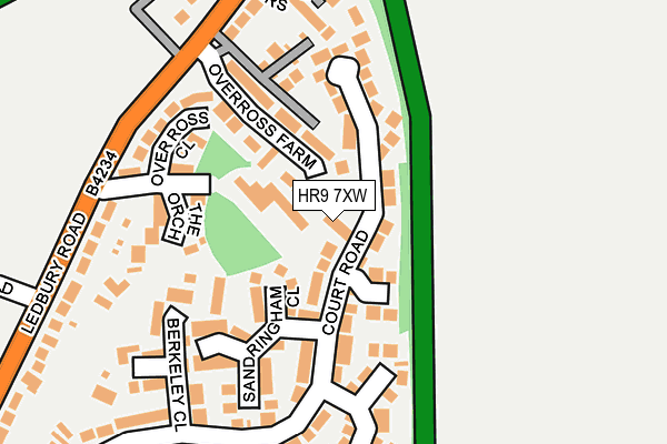 HR9 7XW map - OS OpenMap – Local (Ordnance Survey)