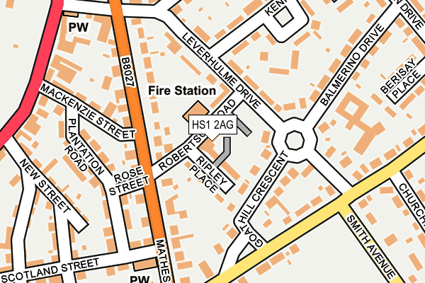 HS1 2AG map - OS OpenMap – Local (Ordnance Survey)