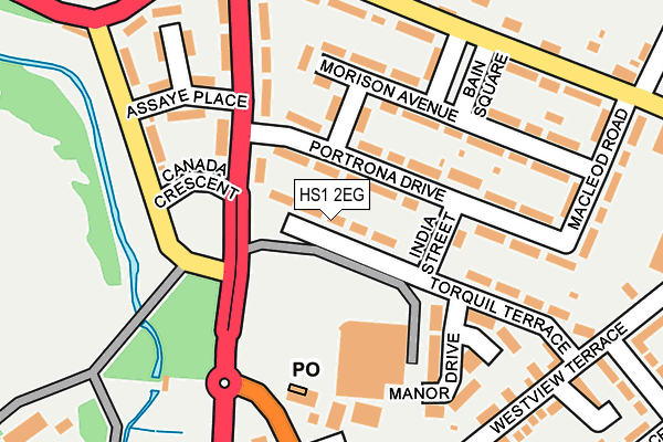 HS1 2EG map - OS OpenMap – Local (Ordnance Survey)