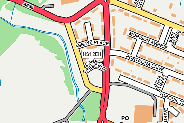 HS1 2EH map - OS OpenMap – Local (Ordnance Survey)