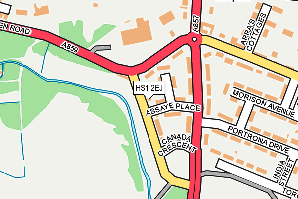 HS1 2EJ map - OS OpenMap – Local (Ordnance Survey)