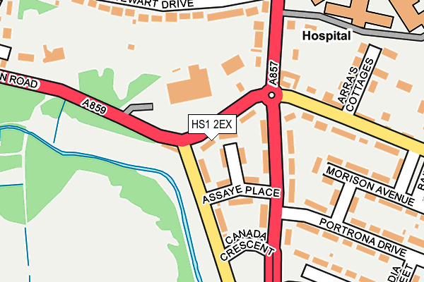 HS1 2EX map - OS OpenMap – Local (Ordnance Survey)