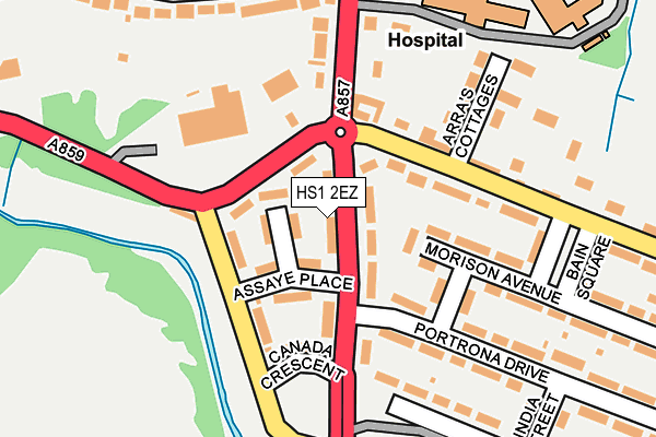 HS1 2EZ map - OS OpenMap – Local (Ordnance Survey)