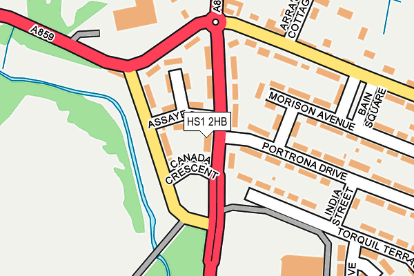 HS1 2HB map - OS OpenMap – Local (Ordnance Survey)