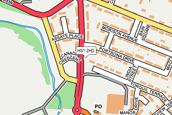 HS1 2HD map - OS OpenMap – Local (Ordnance Survey)