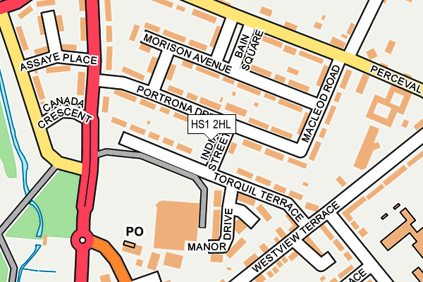 HS1 2HL map - OS OpenMap – Local (Ordnance Survey)
