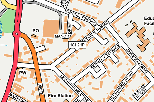 HS1 2HP map - OS OpenMap – Local (Ordnance Survey)