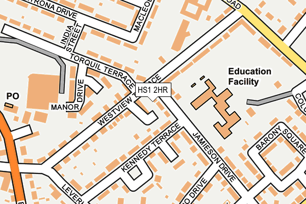 HS1 2HR map - OS OpenMap – Local (Ordnance Survey)