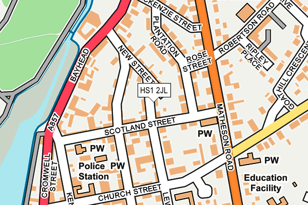 HS1 2JL map - OS OpenMap – Local (Ordnance Survey)