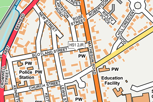 HS1 2JR map - OS OpenMap – Local (Ordnance Survey)