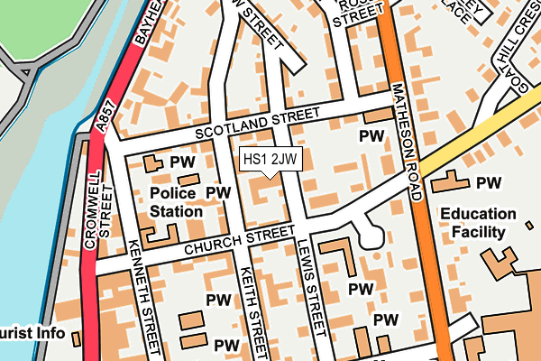 HS1 2JW map - OS OpenMap – Local (Ordnance Survey)