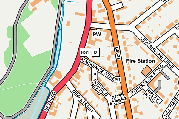 HS1 2JX map - OS OpenMap – Local (Ordnance Survey)