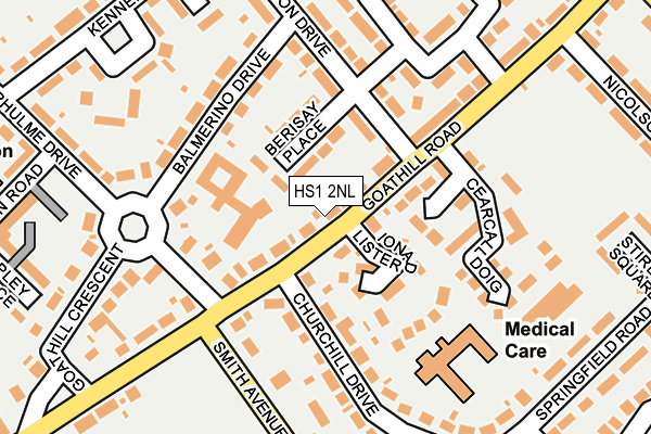 HS1 2NL map - OS OpenMap – Local (Ordnance Survey)