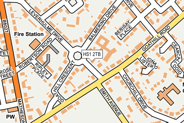 HS1 2TB map - OS OpenMap – Local (Ordnance Survey)
