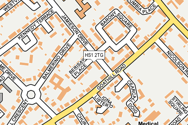 HS1 2TG map - OS OpenMap – Local (Ordnance Survey)