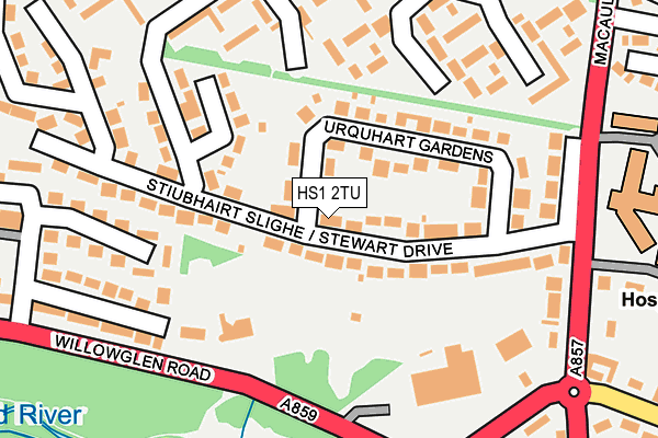 HS1 2TU map - OS OpenMap – Local (Ordnance Survey)