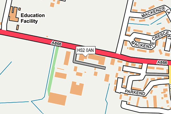 HS2 0AN map - OS OpenMap – Local (Ordnance Survey)