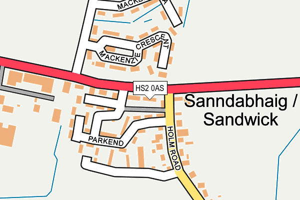 HS2 0AS map - OS OpenMap – Local (Ordnance Survey)