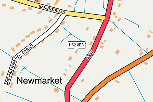 HS2 0EB map - OS OpenMap – Local (Ordnance Survey)