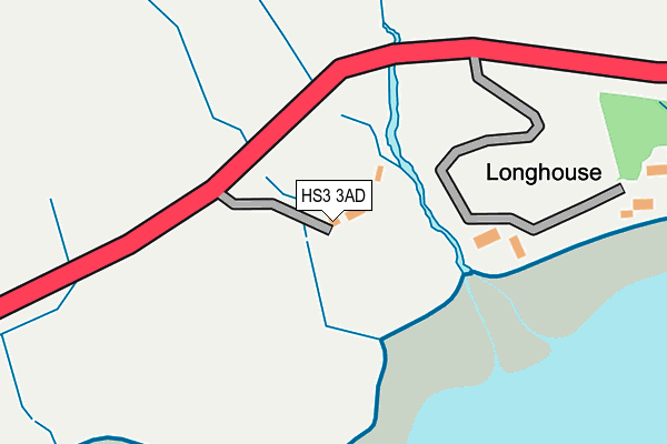 HS3 3AD map - OS OpenMap – Local (Ordnance Survey)