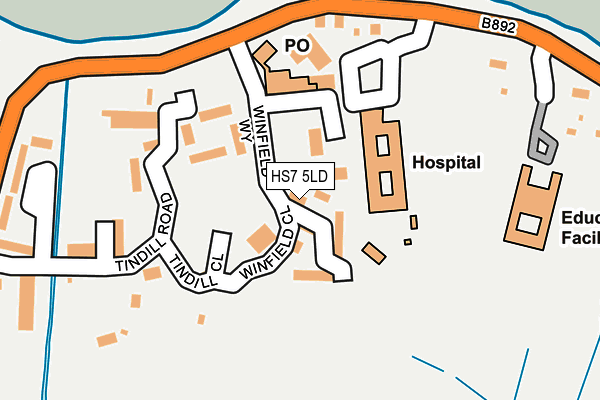 HS7 5LD map - OS OpenMap – Local (Ordnance Survey)