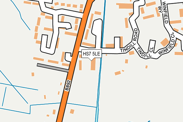 HS7 5LE map - OS OpenMap – Local (Ordnance Survey)