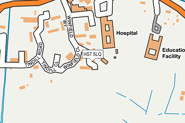 HS7 5LQ map - OS OpenMap – Local (Ordnance Survey)