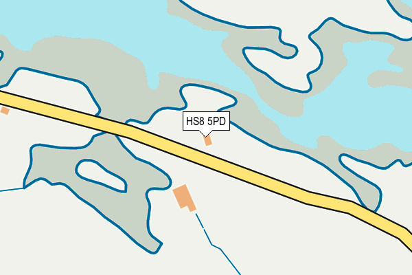 HS8 5PD map - OS OpenMap – Local (Ordnance Survey)
